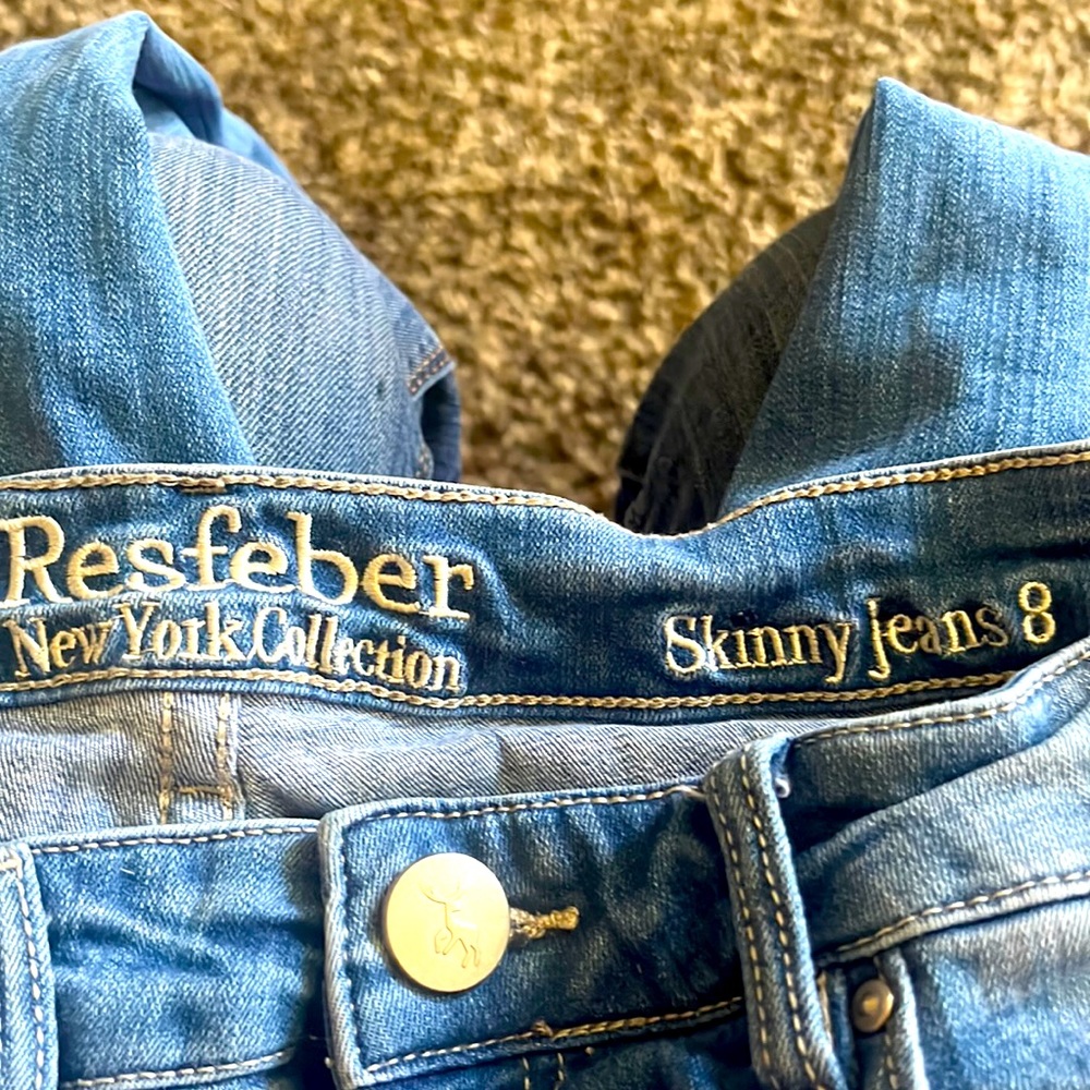 Distressed resfeber skinny jeans size 8